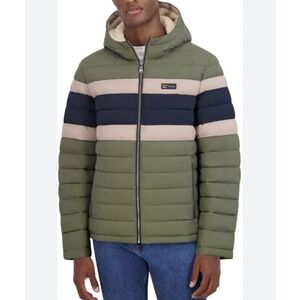 HFX Outdoors men's color block puffer jacket Large